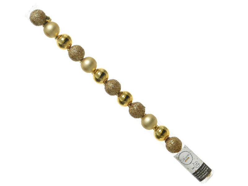 Achat Lot de 14 Mini boules de Noël incassables - Doré - 3 cm