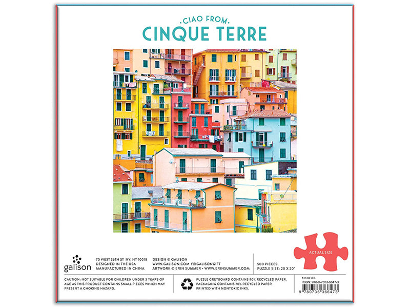 achat Puzzle Ciao from Cinque Terre - 500 pièces