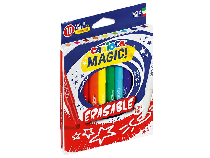 Achat Pochette de 10 feutres effaçables - Carioca Magic