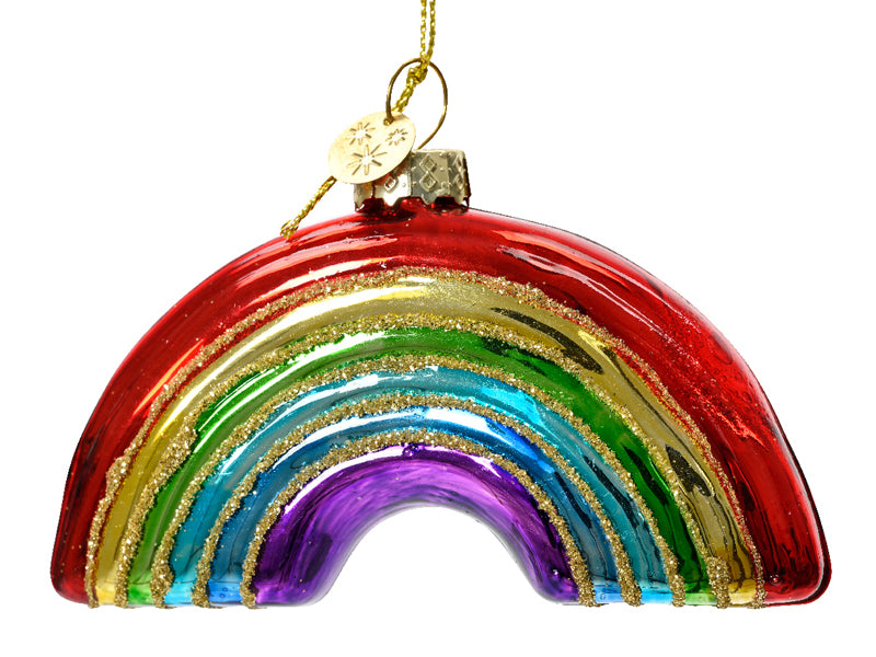 Achat Suspension de Noël en verre - Arc-en ciel