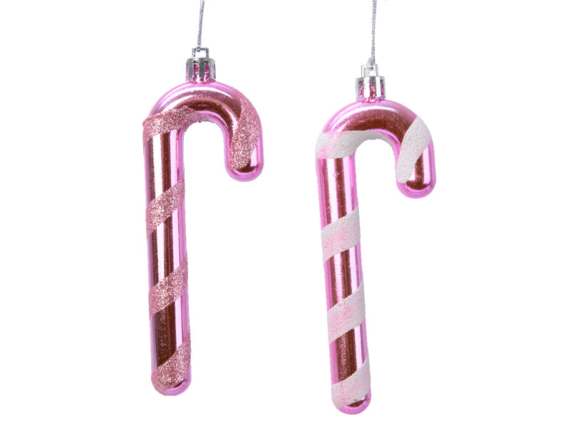 Achat Lot de 2 Suspensions de Noël sucre d'orge - Rose