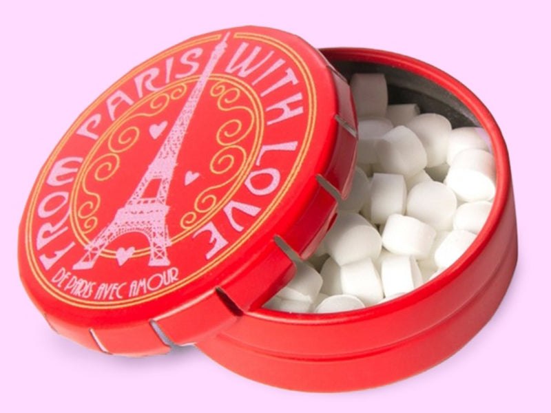 Achat Boîte de petits bonbons à la menthe - Tour Eiffel de Paris - Rouge