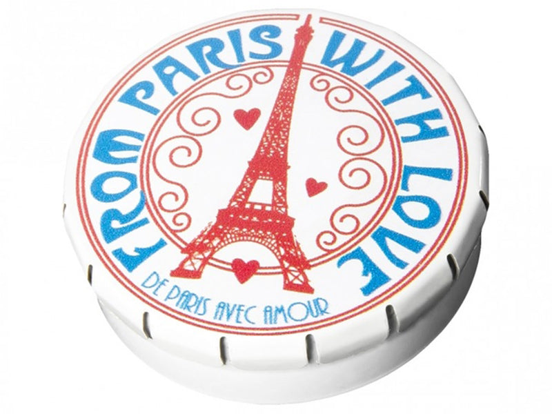 Achat Boîte de petits bonbons à la menthe - Tour Eiffel de Paris - Blanc