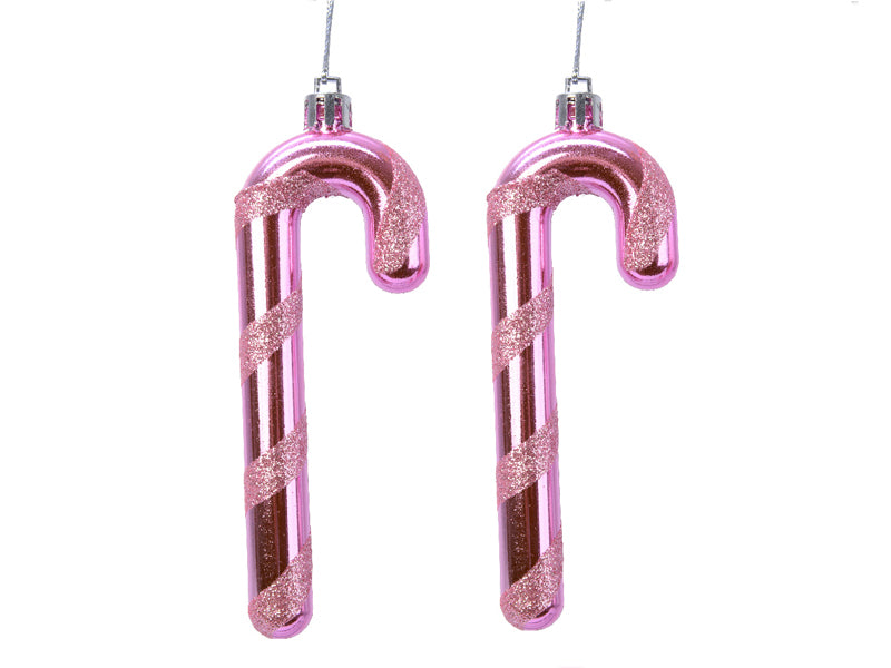 Achat Lot de 2 Suspensions de Noël sucre d'orge - Rose