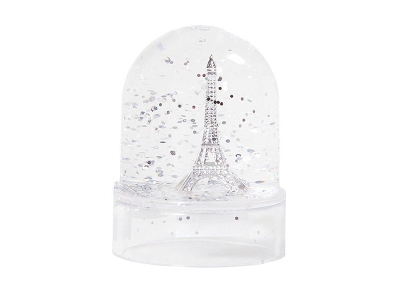 Achat Mini-boule à neige Tour Eiffel argentée - Paillettes argentées
