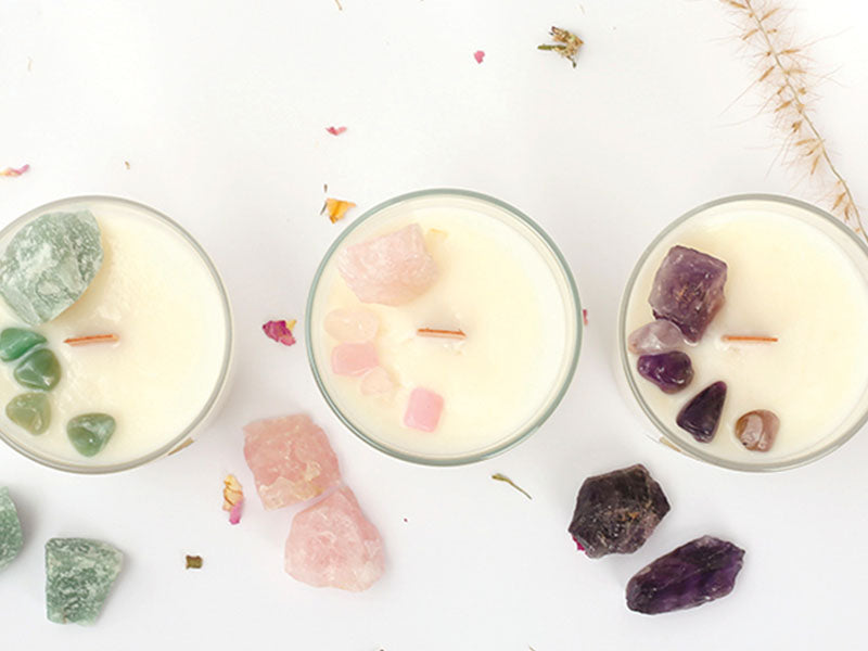 Achat Kit DIY bougie lithothérapie - Aventurine bonheur