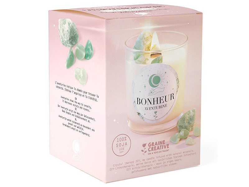 Achat Kit DIY bougie lithothérapie - Aventurine bonheur