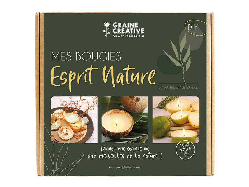 Achat Coffret DIY bougie esprit nature
