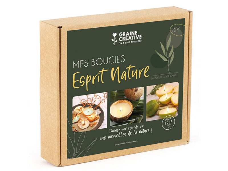 Achat Coffret DIY bougie esprit nature
