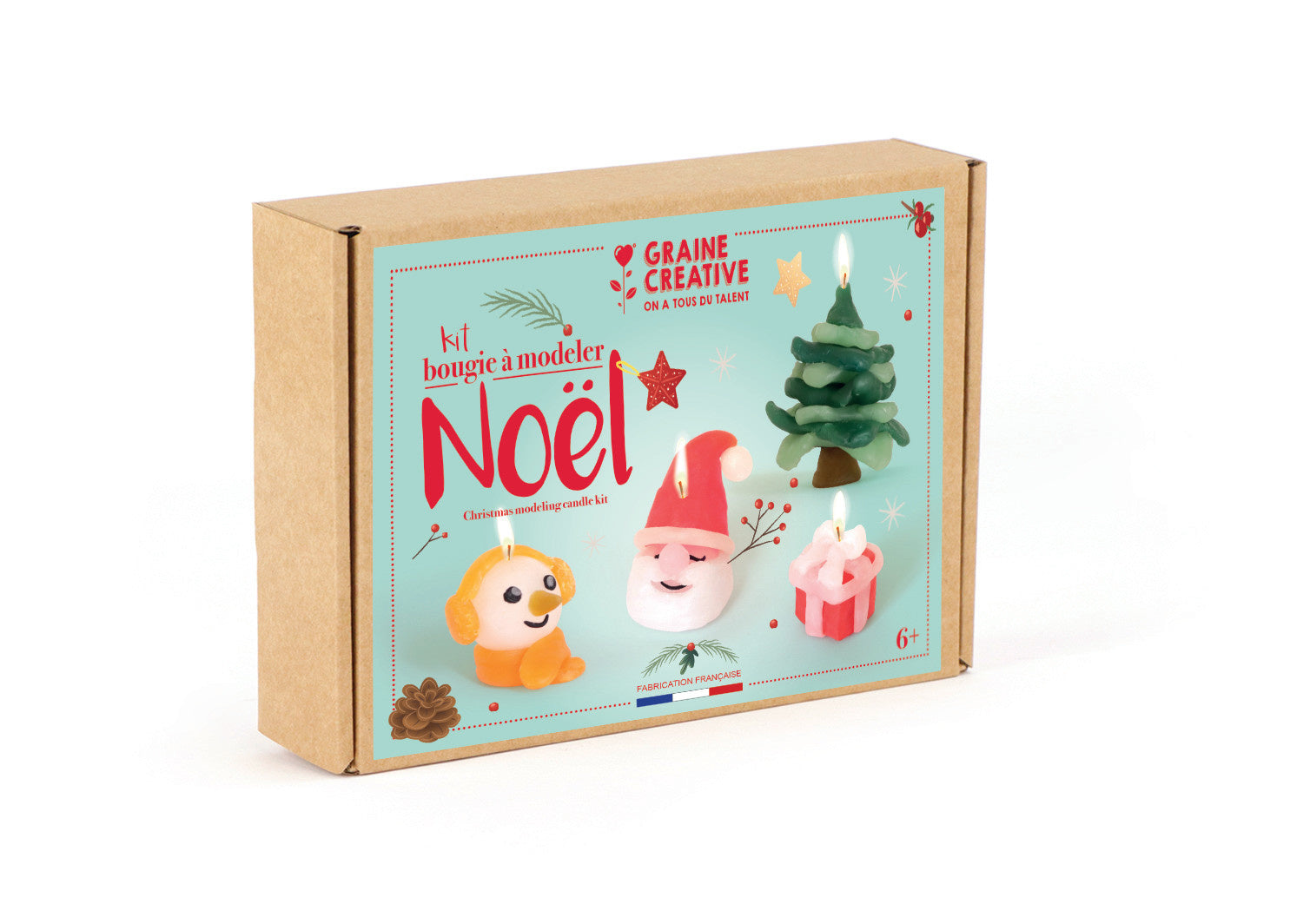 Achat Kit DIY Bougie à modeler Noël