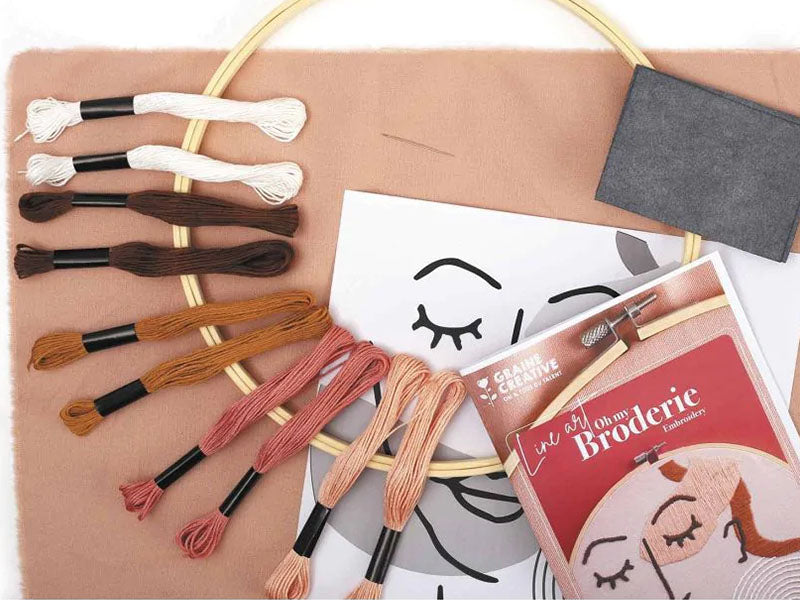 Achat Kit de broderie décorative - Line art