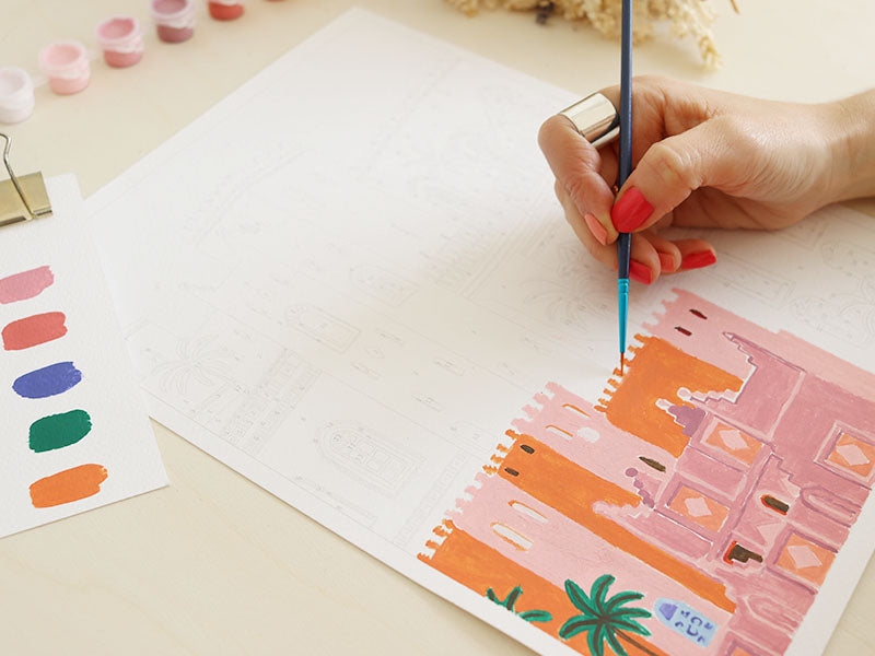 Meecaa Peinture Par Numéros Adulte – Ciel Étoilé 40,6 × 50,8 Cm – Kit Complet Débutant – Toile Pré-imprimée Sans Cadre