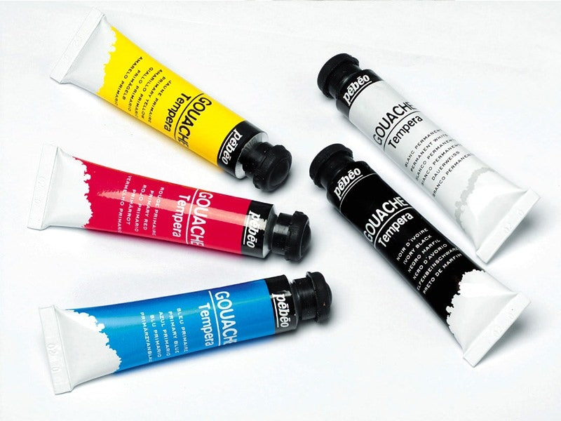 achat Boîte - 5 tubes de gouache primaire + palette