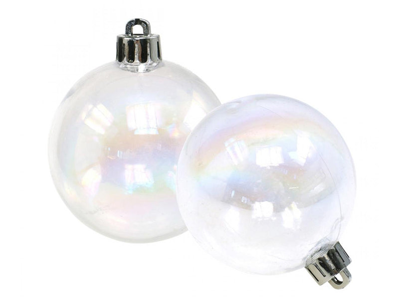 Acheter Lot de 6 Boules de Noël incassables nacrées - Transparentes - 8 cm - 7,99 € en ligne sur La Petite Epicerie - Loisirs...