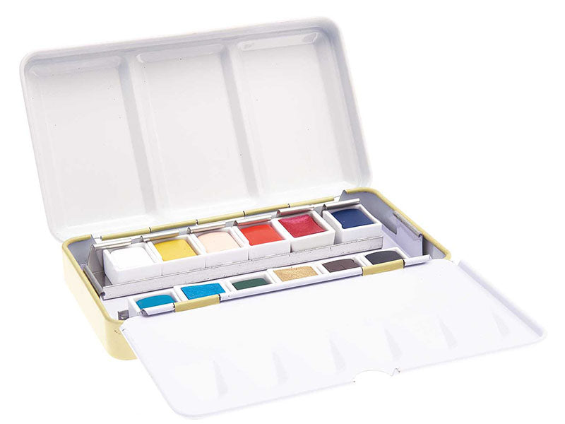 XAQAMY Set de Peinture Aquarelle 24 Couleurs, Boîte Métal (1,6cm) – Avec Pinceau à Réservoir d'Eau, Kit Premium pour Urban Sketching et Voyage XAQAMY Set de Peinture Aquarelle 24 Couleurs, Boîte Métal (1,6cm) – Avec Pinceau à Réservoir d'Eau, Kit Premium pour Urban Sketching et Voyage