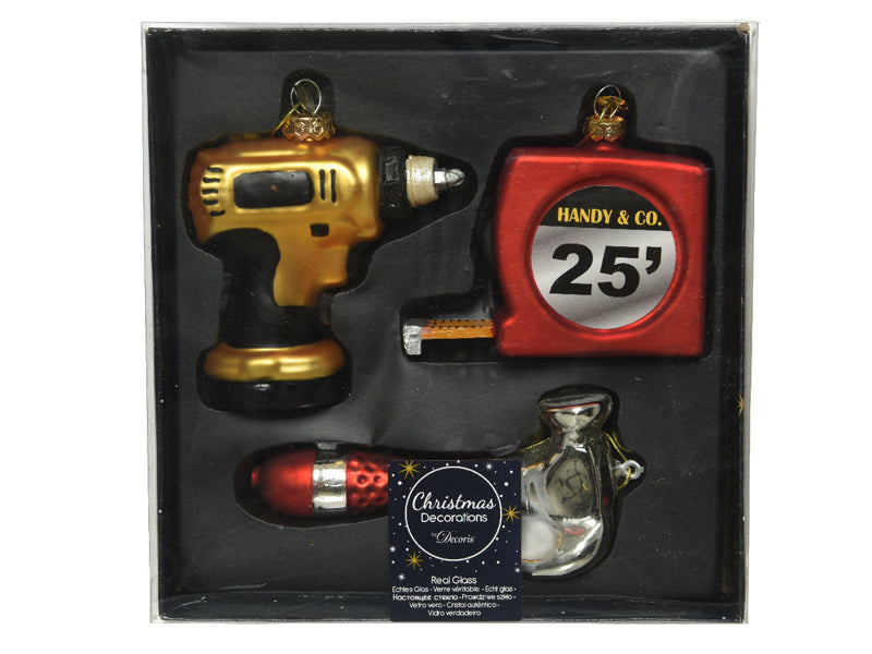 Achat Coffret 3 Suspensions de Noël en verre - Outils bricolage