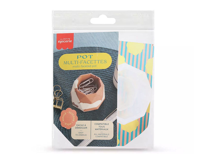 Achat Moule Silicone - Pot Multi-Facettes - 7 cm