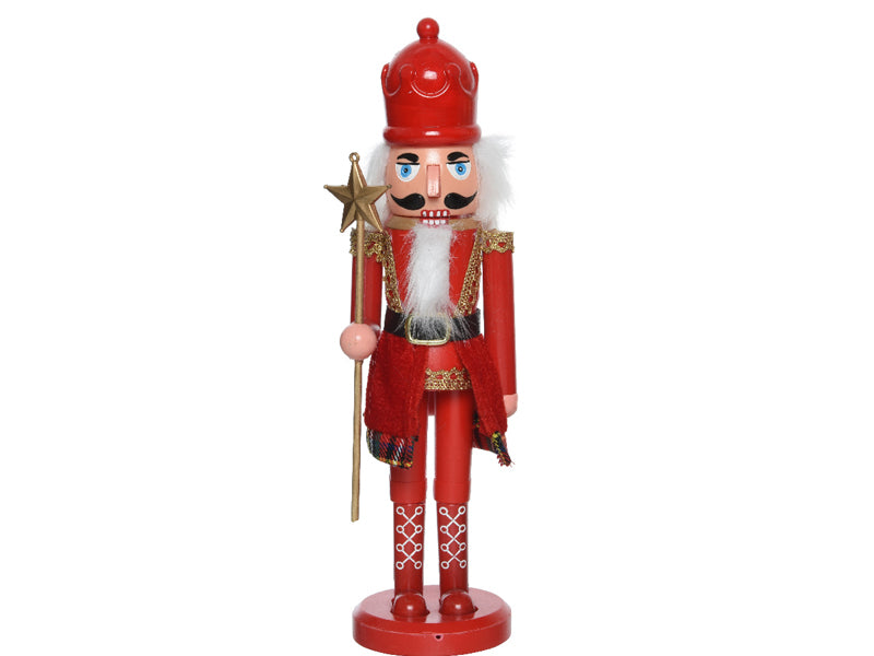 Achat Casse-Noisette de Noël - Rouge et écossais - 28 cm