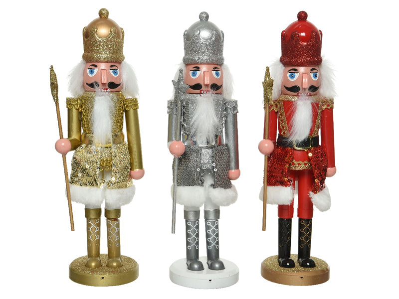 Achat Casse-Noisette de Noël - Rouge à sequins - 28 cm