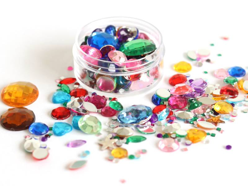 Achat Pot de strass multicolores