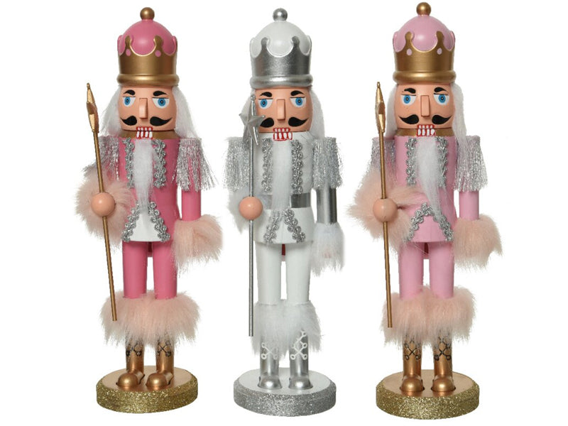 achat Casse-Noisette de Noël poignets et bottes à poils - Rose foncé - 28 cm