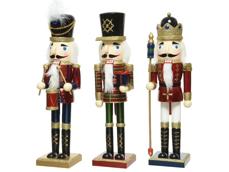 Acheter Casse-Noisette géant en bois avec cadeau et paillettes or - 76 cm - 69,99 € en ligne sur La Petite Epicerie - Loisirs...