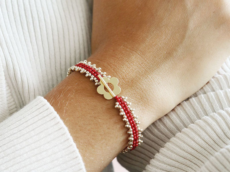 Achat Kit DIY Bijouterie - Mes bijoux en perles de rocailles - Rouge