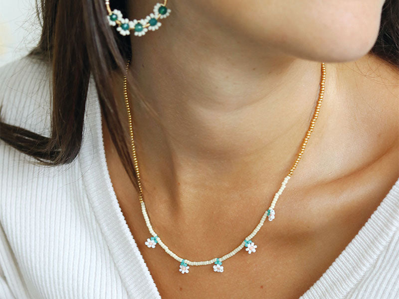 achat Kit DIY Bijouterie - Mes bijoux en perles de rocailles - Vert