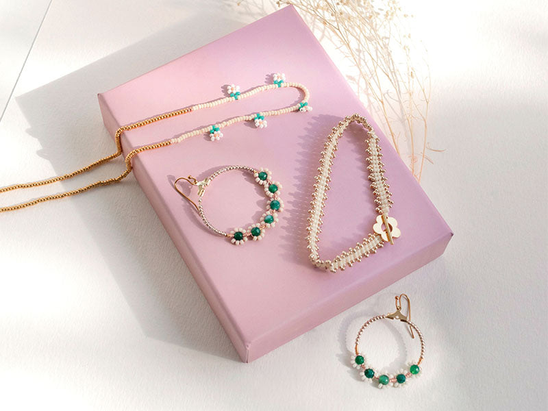 achat Kit DIY Bijouterie - Mes bijoux en perles de rocailles - Vert