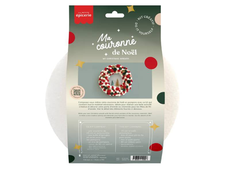 achat Kit couronne de Noël - Rouge et vert