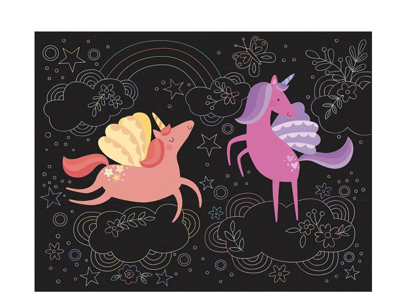 Xijuer Lot de 3 livres d'art colorés à gratter avec 3 stylos à gratter pour anniversaire, Halloween, Noël, fête, projets de jeux (licorne/sirène/ princesse