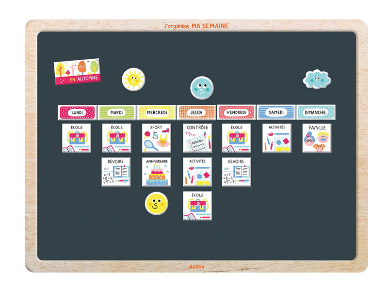 achat Tableau J'organise ma semaine - Auzou