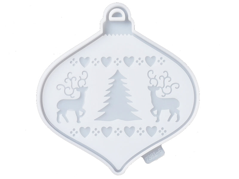 Achat Moule en silicone - Boule de Noël - Rennes et sapin