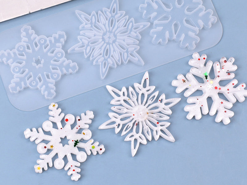 achat Moule en silicone - 3 flocons de neige