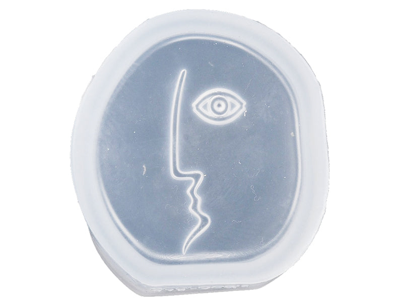 achat Moule en silicone - Visage rond abstrait
