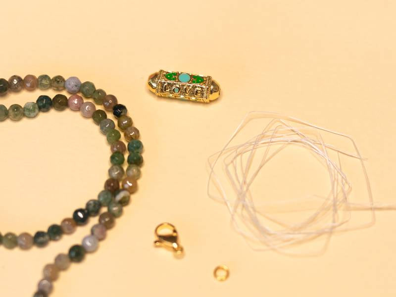 achat Kit DIY Bijouterie - Mon collier en pierres naturelles d'Agate Indienne