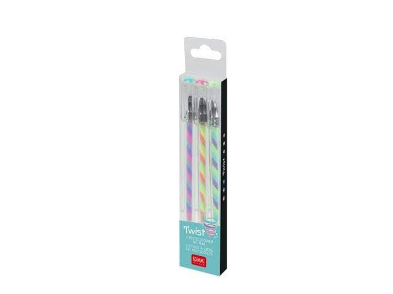 Achat 3 stylos twist gel multicolores - Legami