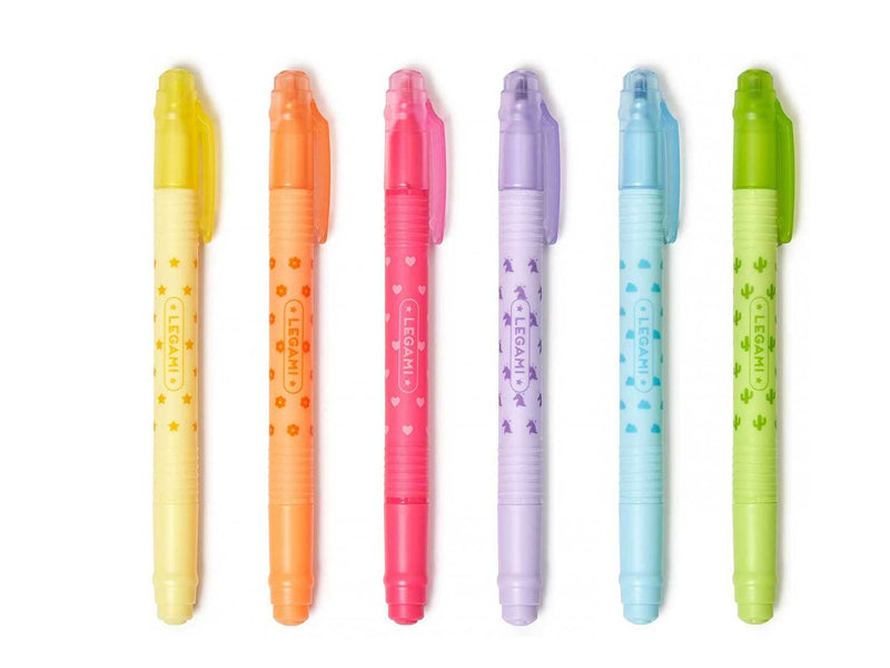 Achat 6 surligneurs Magiques effaçables - Legami