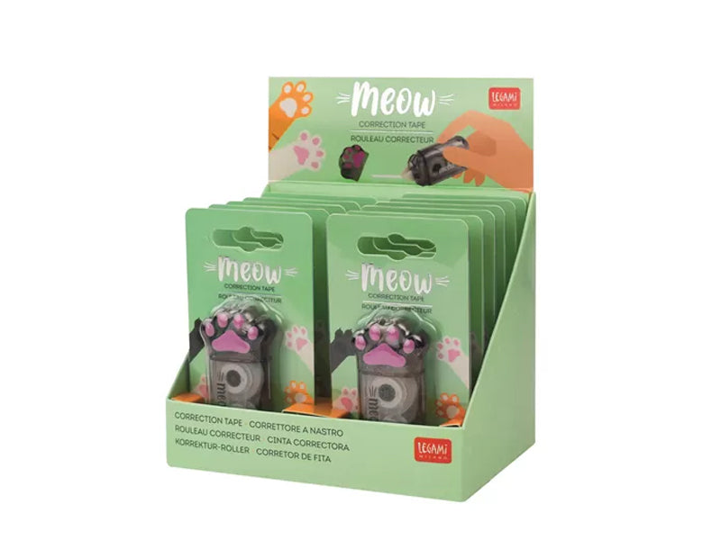 Lot 6 Correcteurs Patte De Chat - 6m X 5mm - Mini Rouleaux Mignons Pour Écoliers