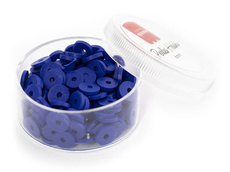 Achat Boite de perles rondelles heishi 6 mm - Bleu roi