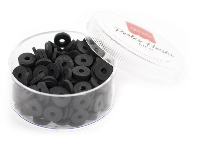 Achat Boite de perles rondelles heishi 6 mm - Noir