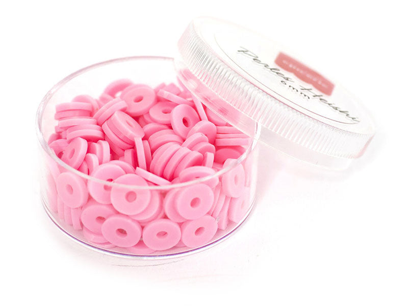 Achat Boite de perles rondelles heishi 6 mm - Rose pastel
