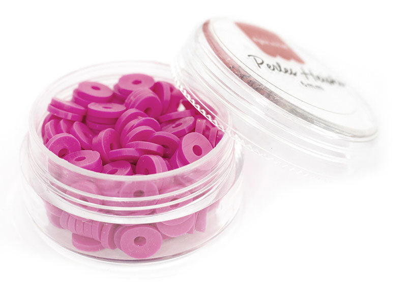 Achat Boite de perles rondelles heishi 6 mm - Rose camélia
