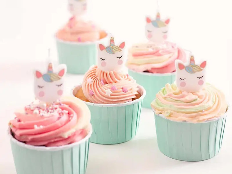 Achat 5 petites bougies d'anniversaire Licorne