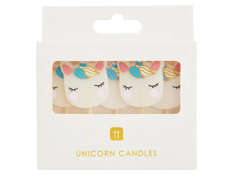 Achat 5 petites bougies d'anniversaire Licorne