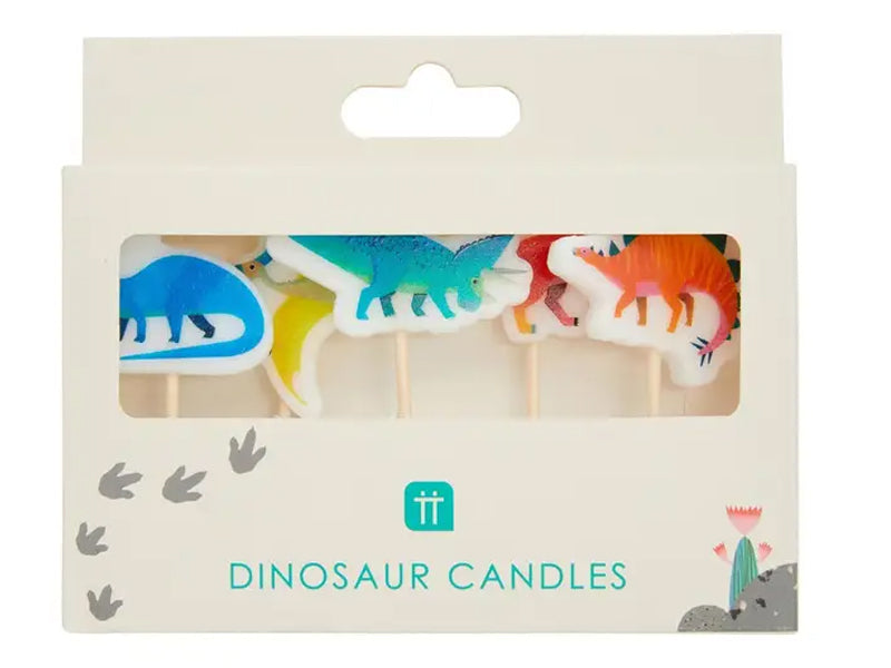 Achat 5 petites bougies d'anniversaire Dinosaures