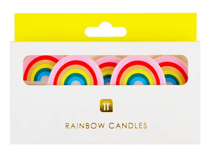 Achat 5 petites bougies d'anniversaire Arc-en-ciel