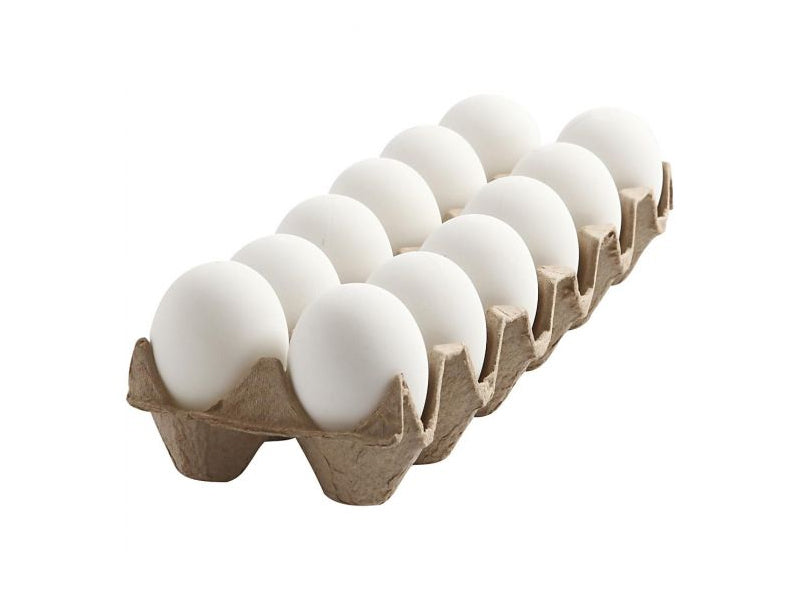 Achat Plateau de 12 oeufs en plastique 6 cm - Blanc