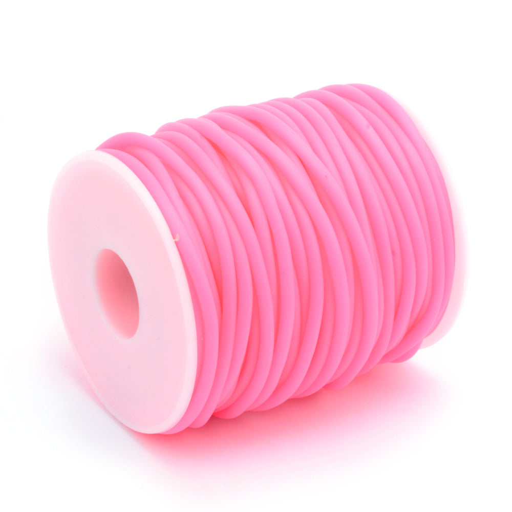 Achat 1 m de fil scoubidou en caoutchouc - rose Bubblegum