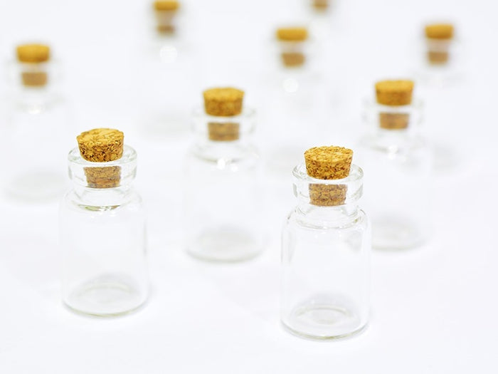Achat 10 fioles en verre 2,6 cm